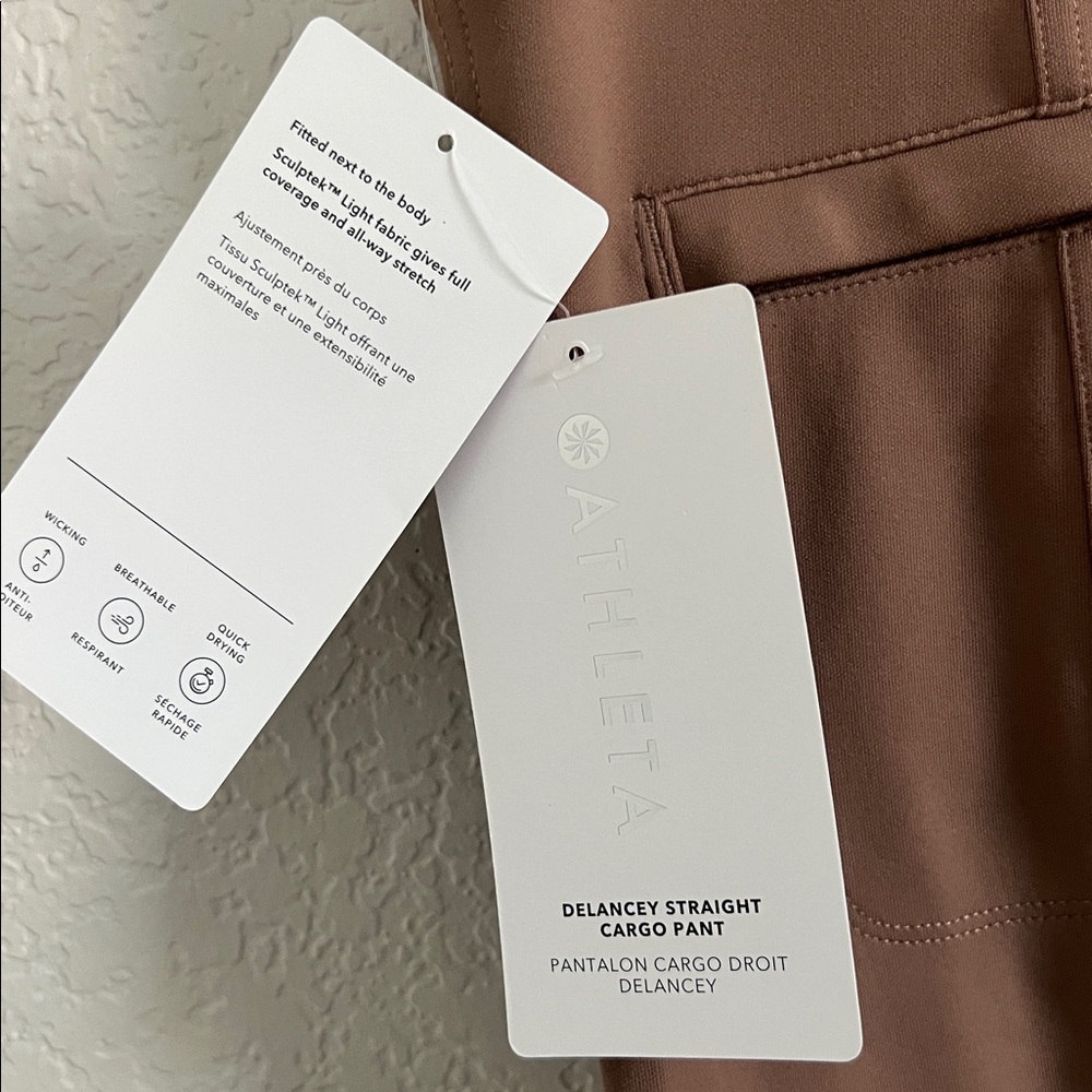 NWT Athleta Delancey Straight Cargo Pants . Size M - Picture 10 of 14